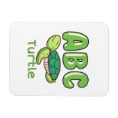 Turtle Lover Alphabet ABC Letter Turtle Magneet (Horizontaal)