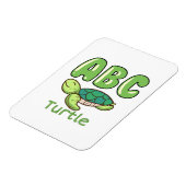 Turtle Lover Alphabet ABC Letter Turtle Magneet (Linkerzijde)