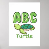 Turtle Lover Alphabet ABC Letter Turtle Poster (Voorkant)