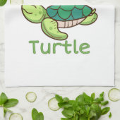 Turtle Lover Alphabet ABC Letter Turtle Theedoek (Gevouwen)