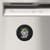 Turtle Lover | Crazy Turtle Lady Magneet (Insitu (Vaatwasser))