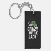 Turtle Lover | Crazy Turtle Lady Sleutelhanger (Voorkant Links)