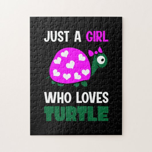 Turtle Lover | Een meisje dat van Turks houdt Legpuzzel (Verticaal)