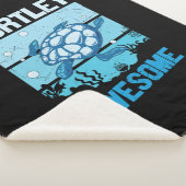 Turtle Lover | Geweldige Turtley Sherpa Deken (3/4)