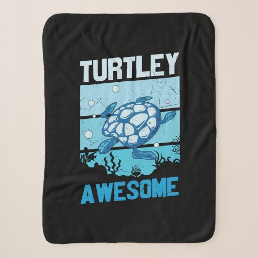 Turtle Lover | Geweldige Turtley Sherpa Deken (Voorkant)