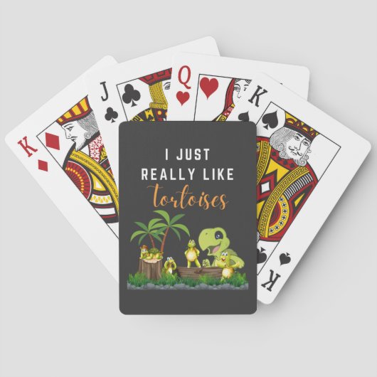 Turtle Lover Gezegde Ik hou gewoon heel erg van sc Pokerkaarten (Achterkant)