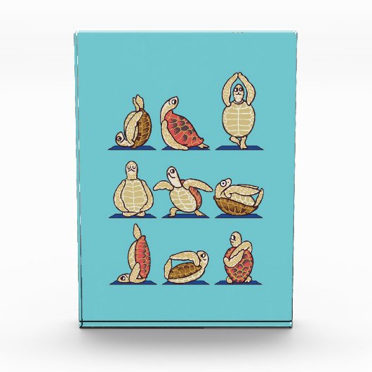 Turtle Lover Green Zee Turtle Yoga Fotoblokken (Voorkant)