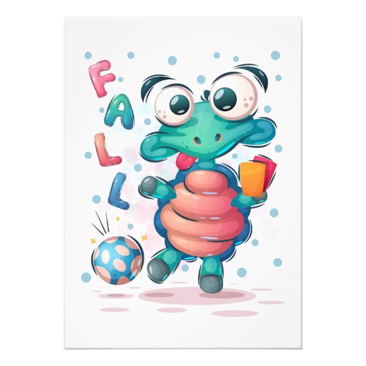 Turtle Lover Herfst Cute Zee Turtle Foto Afdruk (Voorkant)