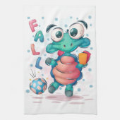 Turtle Lover Herfst Cute Zee Turtle Theedoek (Verticaal)