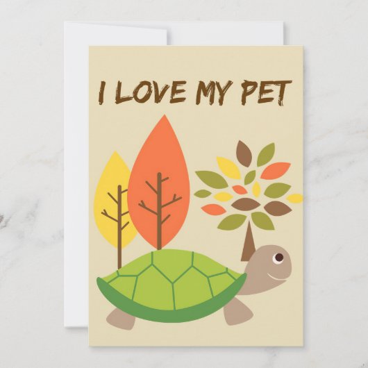 Turtle Lover I Love My Turtle Save The Date (Voorkant)