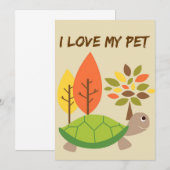Turtle Lover I Love My Turtle Save The Date (Voorkant / Achterkant)