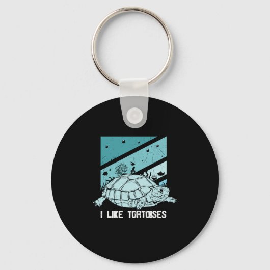 Turtle Lover | I Love Turtles Sleutelhanger (Voorkant)