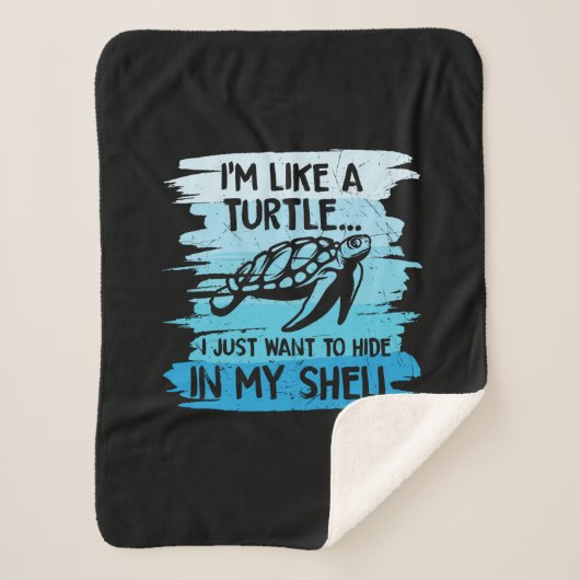 Turtle Lover | Ik ben een schildpad Sherpa Deken (Voorkant)