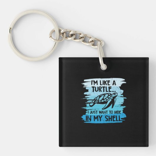 Turtle Lover | Ik ben een schildpad Sleutelhanger (Voorkant)