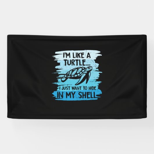 Turtle Lover | Ik ben een schildpad Spandoek (Horizontaal)