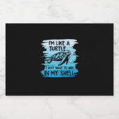 Turtle Lover | Ik ben een schildpad Sparkling Wijnetiket (Enkel label)