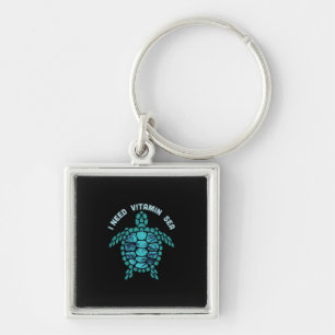 Turtle Lover Ik heb vitamine-Zee nodig Sleutelhanger