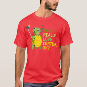 Turtle Lover Ik hou gewoon van schildpadden T-shirt