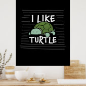 Turtle Lover | Ik hou van schildpadden Poster (Keuken)