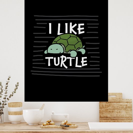 Turtle Lover | Ik hou van schildpadden Poster (Keuken)