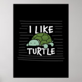 Turtle Lover | Ik hou van schildpadden Poster (Voorkant)
