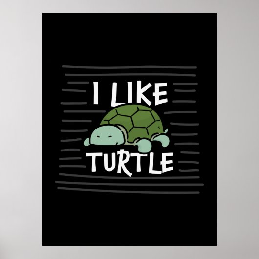 Turtle Lover | Ik hou van schildpadden Poster (Voorkant)