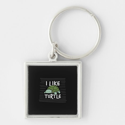 Turtle Lover | Ik hou van schildpadden Sleutelhanger (Voorkant)