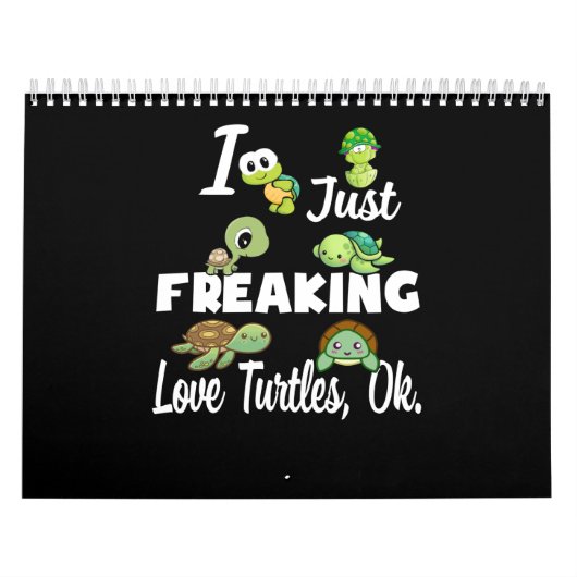 Turtle Lover | Ik maak gewoon liefdesschildpad. Kalender (Hoes)