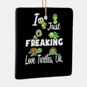 Turtle Lover | Ik maak gewoon liefdesschildpad. Keramisch Ornament (Rechts)