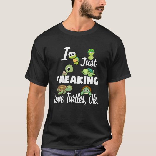 Turtle Lover | Ik maak gewoon liefdesschildpad. T-shirt (Voorkant)