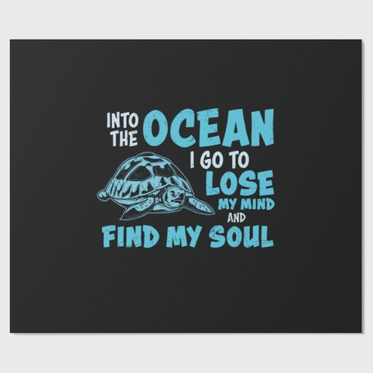 Turtle Lover | In de oceaan Cadeaupapier (Vlak)