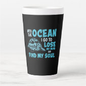 Turtle Lover | In de oceaan Latte Mok (Voorkant)