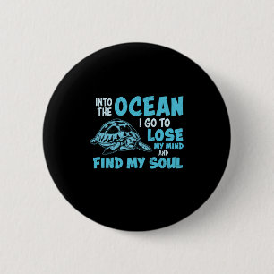 Turtle Lover In de oceaan Ronde Button 5,7 Cm