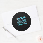 Turtle Lover | In de oceaan Ronde Sticker (Envelop)