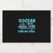 Turtle Lover | In de oceaan Sparkling Wijnetiket (Enkel label)