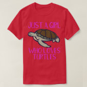 Turtle Lover is een meisje dat van Turtles houdt T-shirt (Design voorkant)