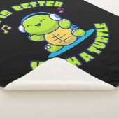 Turtle Lover | Life Is Better With A Turtle Sherpa Deken (3/4)