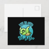 Turtle Lover Life is Good With A Turtle Briefkaart (Voorkant / Achterkant)