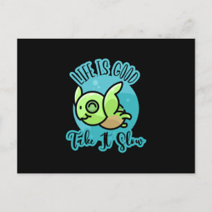 Turtle Lover Life is Good With A Turtle Briefkaart