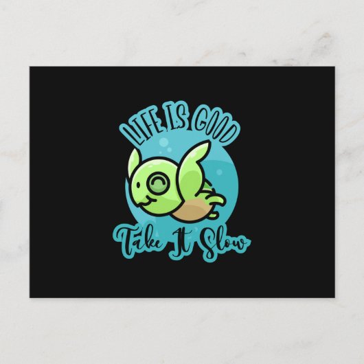 Turtle Lover Life is Good With A Turtle Briefkaart (Voorkant)
