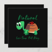 Turtle Lover | Nationale liefdesschildpad Feestdagenkaart (Voorkant / Achterkant)