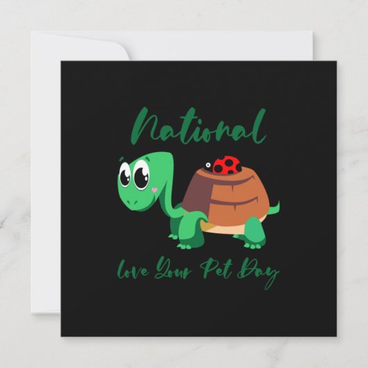 Turtle Lover | Nationale liefdesschildpad Feestdagenkaart (Voorkant)