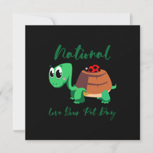 Turtle Lover   Nationale liefdesschildpad Feestdagenkaart