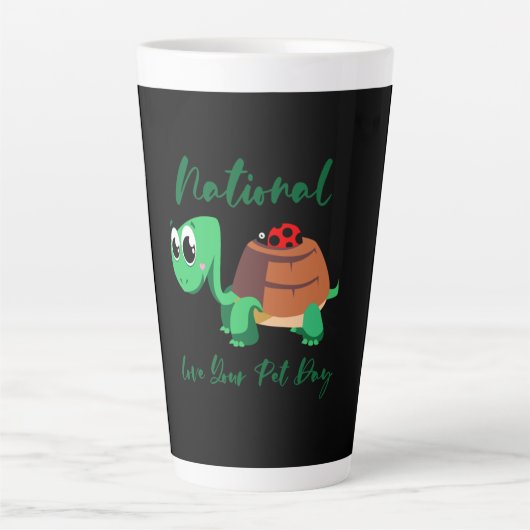 Turtle Lover | Nationale liefdesschildpad Latte Mok (Voorkant)
