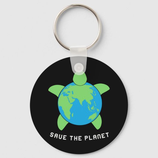 Turtle Lover | Save The Turtle Planet Sleutelhanger (Voorkant)