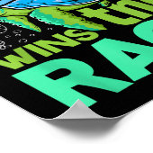 Turtle Lover Slow and Steady wint de race Poster (Hoek)