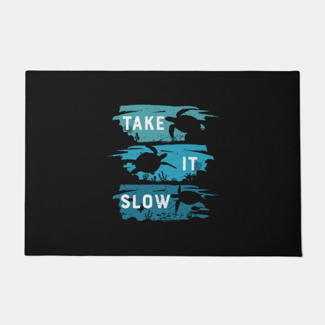 Turtle Lover | Take It Slow Deurmat (Voorkant)