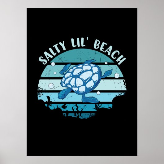 Turtle Lover | Tot strand Poster (Voorkant)