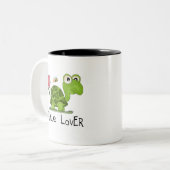 Turtle Lover Tshirts en cadeaus Tweekleurige Koffiemok (Voorkant links)