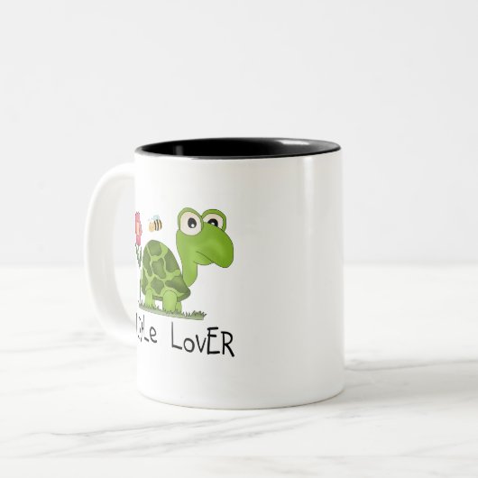 Turtle Lover Tshirts en cadeaus Tweekleurige Koffiemok (Voorkant links)